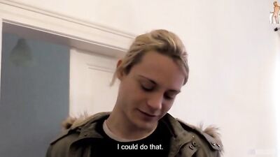 Long Hair Cutie Fuked for Cash: Gay Porn Blond Boy Action