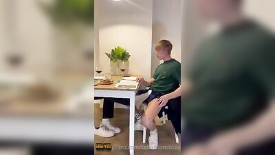 Feet Worship: Blond Boys Cum with Friends Teasing