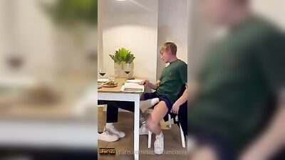 Feet Worship: Blond Boys Cum with Friends Teasing