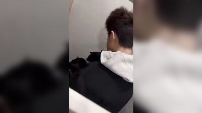 Bathroom BJ Record Breaker: Public Outdoor Gay Porn!