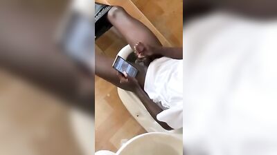 Young Black CAM Boy Gets Blowjob in Public Toilet! (Gay Porn)