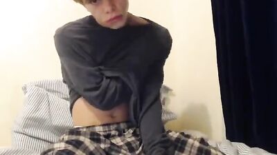 Young Blonde Chaturbate Stripper Shows Off His Tight Hole!