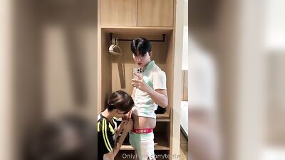 Asian First Time Roomie Fucks Raw!