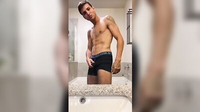 Strip tease and cum-filled undies: A Nice Load Porn Adventure!