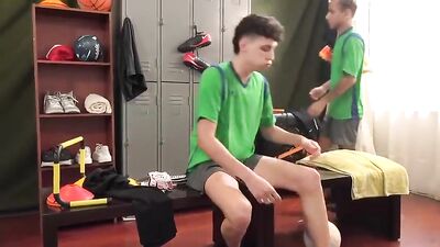 Latino Locker Room Orgy - Hardcore Bareback Fucking and Cum Shots with Latin Hotties