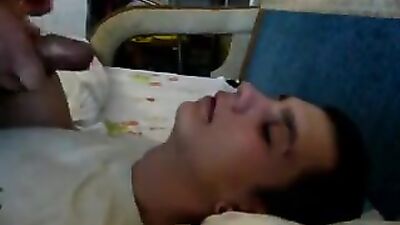 Drunk Friends Cum on Sleeping Voyeur Action Mouth DM123