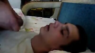 Drunk Friends Cum on Sleeping Voyeur Action Mouth DM123