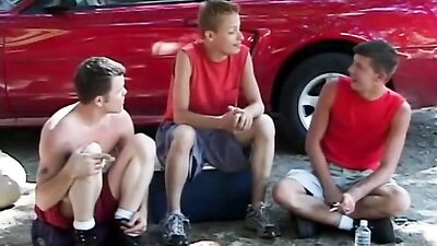 Golden Threesome: Sun-kissed Boys and Their Sexy Playtime