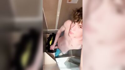 Maxences Changing Room Cumming Spree - OnlyFans Boy Jerks Off and Cums!