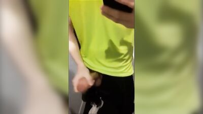German Big Dick in the Fitting Room - Public Outdoor Cum Shots