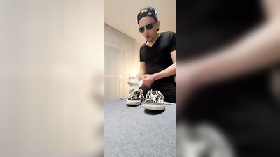 German Twink Licks & Fucks His Vans Sneakers - Cumming and Licking Shoe Sperm!