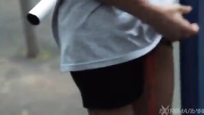 Risky Public Wanks: Gay Boys in the Workout Park Porn!