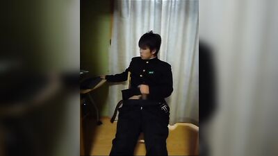 Asian Boys Quiet Handjob: Cool Cum Shots Solo!