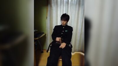 Asian Boys Quiet Handjob: Cool Cum Shots Solo!