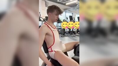 Brit Aiden does sports with a hardon