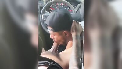Car Cums Again! Hot Black Men in Action with BBC and Blowjobs!