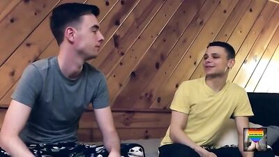 Bare Twinks Caught By Daddy - Action Bareback Cum Shots