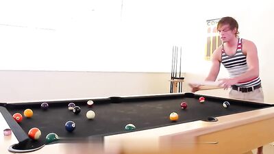 Pool Table Plunging: Gay Porn Videos Super Action Cum Shots First Time Oral