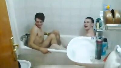 Drunk Bath Buddies - Gay Porn Voyeur Fun