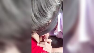Young Asian Fucked-Cum Drinks Again!