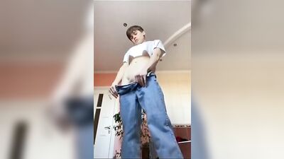 Jeans Jerk Off: A Gay Porn Video with Amateur Big Cocks and Teen Solo JERK OFF Action!