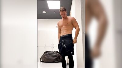 Undressing in gym locker - Gay Fitness Spy Cam