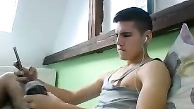 German Twink Mega Load Web-Cam Show!
