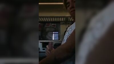German twink plays on train - no cum - Muscle Boys Public Outside Solo Web-Cam