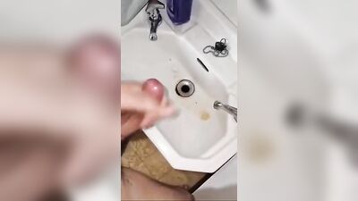 Gigantic Cum Shot in the Bathroom - A Gay Porn Video with Massive Action and Huge Cocks OR Bathroom Boundaries Broken - Zacs Cumshot Adventure