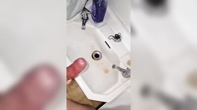 Gigantic Cum Shot in the Bathroom - A Gay Porn Video with Massive Action and Huge Cocks OR Bathroom Boundaries Broken - Zacs Cumshot Adventure