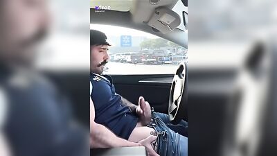 Public Self Facial in Walmart Parking