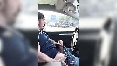 Public Self Facial in Walmart Parking