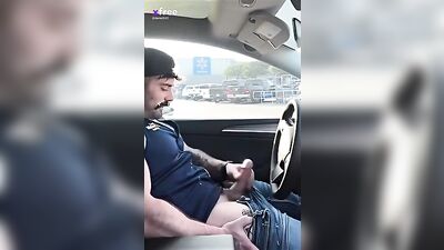 Public Self Facial in Walmart Parking