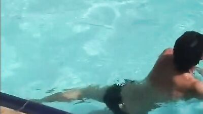 Handsome Young Dudes: Poolside Butt Fucking Gay Porn Adventure!