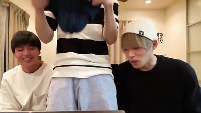 Asian Lad Exposed: Friends Pantsed in Fetish Fun!