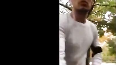 Young Amateur Frat Boy in Public Park Web-Cam Porn