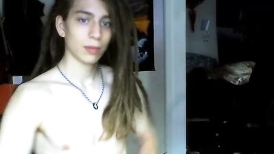 Gay Porn Cum Long Haired Boy MKJN Action Shots Solo
