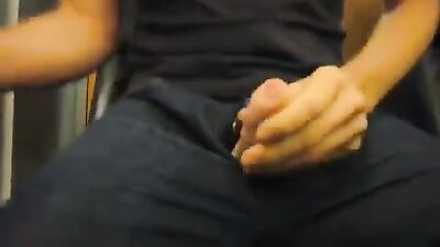 Quik cum cambridge britt at train guy