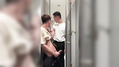 Gay Porn Video - Cum with the Older Guy in the Toilet!