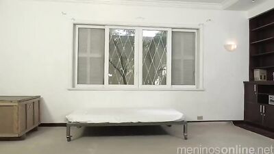 Long-Haired White Twinks Raw Barebacking with Muscular Black Guy - Cum Shots and Creampie Action!