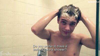 James Walshs New Adventures in the Shower! - Gay Solo Twink Porn Video