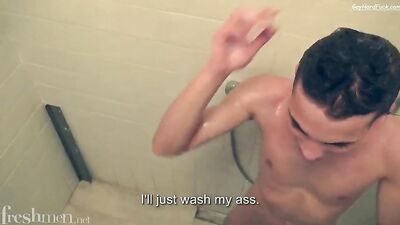 James Walshs New Adventures in the Shower! - Gay Solo Twink Porn Video