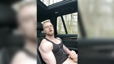 Gay Car Jerk-Off Cum: The Ultimate Outdoor Handjob