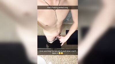 Smooth Verbal Twink Cums on Snap: Straight Boys Voyeur Delights