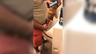 Young Mens Cock with Face: Pissing Urinals and More Exciting Gay Porn Action!