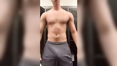 Twink Locker Room Reveal: Fine Ass and Cumming Athlete
