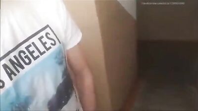 Gay Risks: The Teen Returns for More Stairwell Wanks!