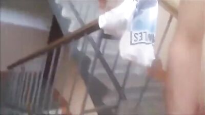 Gay Risks: The Teen Returns for More Stairwell Wanks!