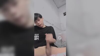 Young Twinks Self-Satisfaction Desires: Licking and Sucking His Own Cock!