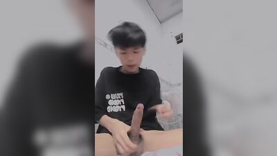 Young Twinks Self-Satisfaction Desires: Licking and Sucking His Own Cock!